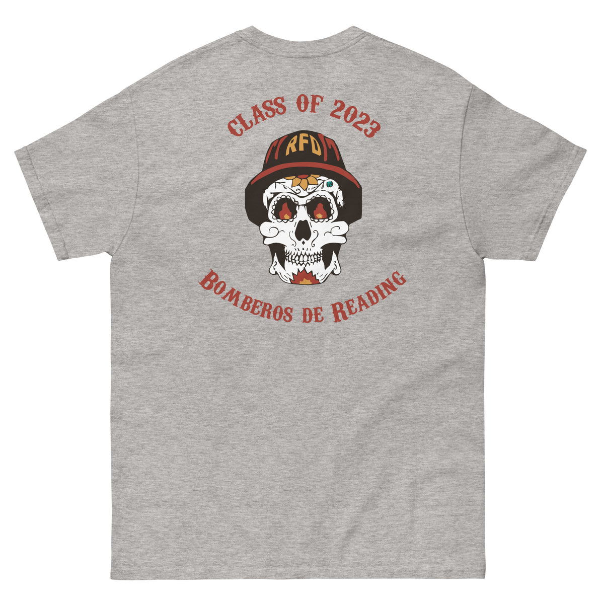 Bomberos De Reading Red Wording Classic Tee