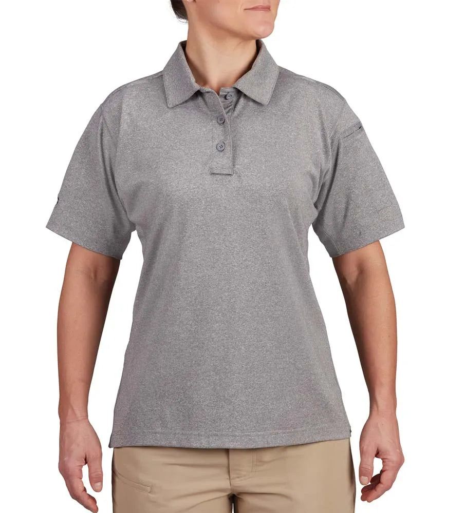 Propper Women's EdgeTec Short Sleeve Polo - Heather Grey
