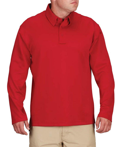 Propper Men's I.C.E. Performance Long Sleeve Polo - Red