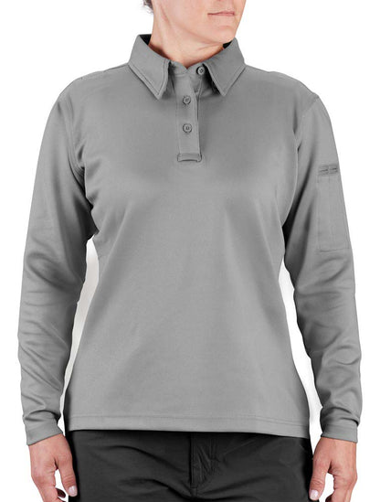 Propper Women's I.C.E. Performance Long Sleeve Polo - Grey