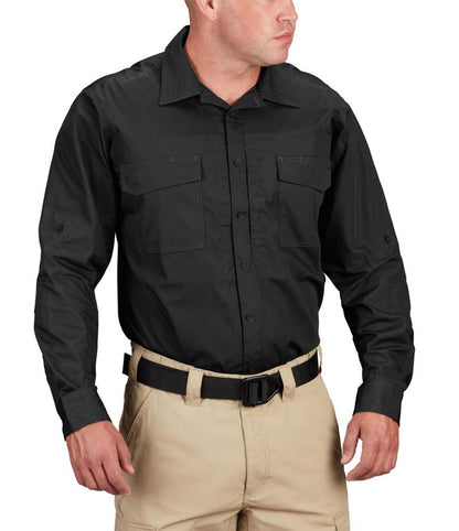 Propper Men's RevTac Stretch Tactical Long Sleeve Shirt - Black