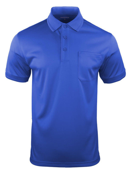 Propper Men's Midweight Short Sleeve Pocket Polo - Cobalt Blue