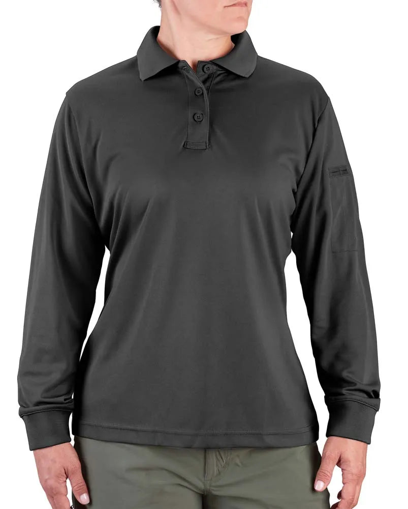 Propper Women's Uniform Long Sleeve Polo - Charcoal