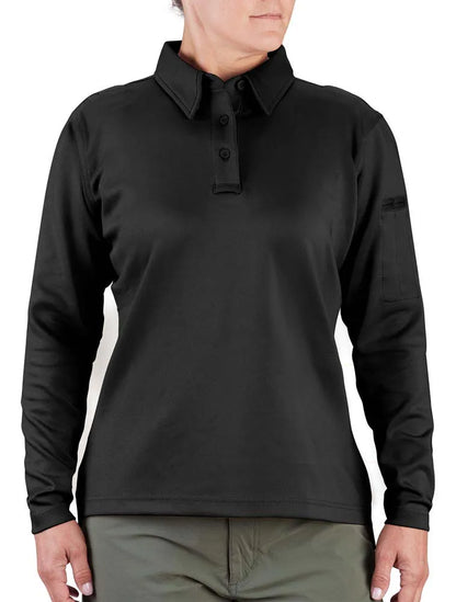Propper Women's I.C.E. Performance Long Sleeve Polo - Black