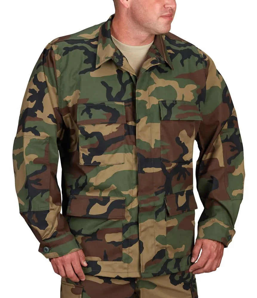 Propper Men's BDU Coat - 60/40 Twill - Woodland