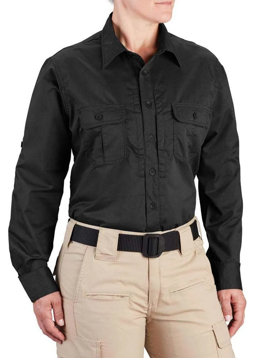 Propper Women's Kinetic Long Sleeve Shirt - Black