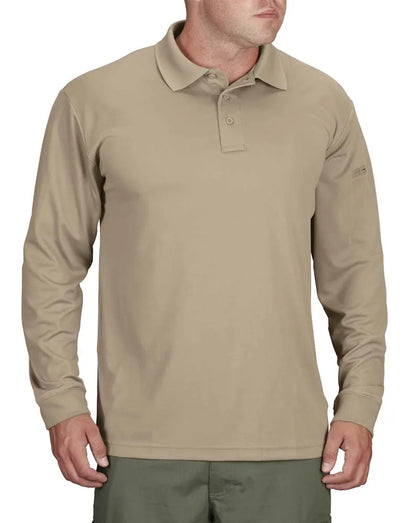 Propper Men's Uniform Long Sleeve Polo - Silver Tan
