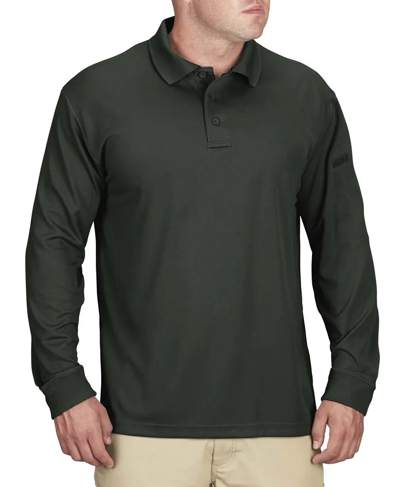 Propper Men's Uniform Long Sleeve Polo - Dark Green