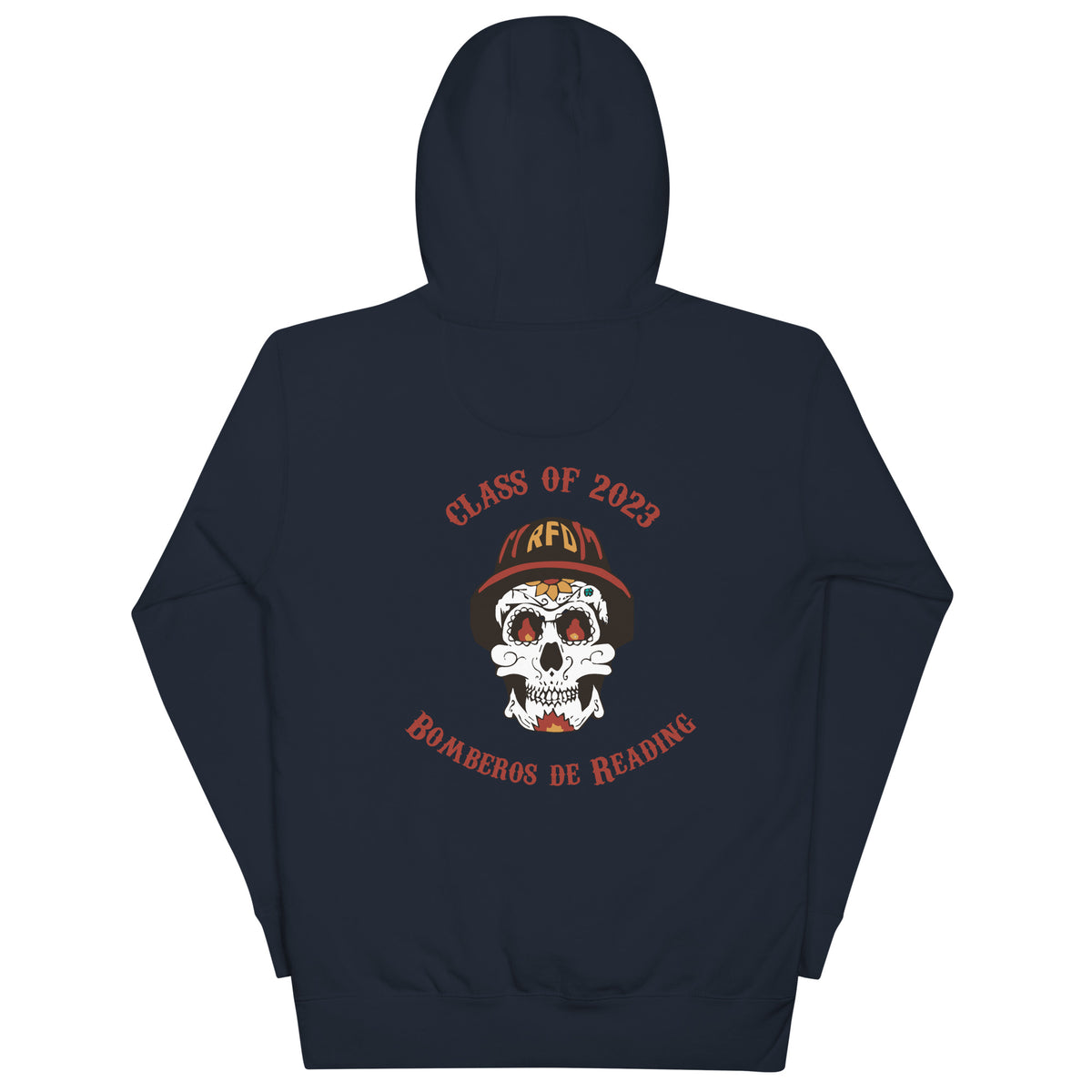 Bomberos De Reading Red Wording Unisex Hoodie