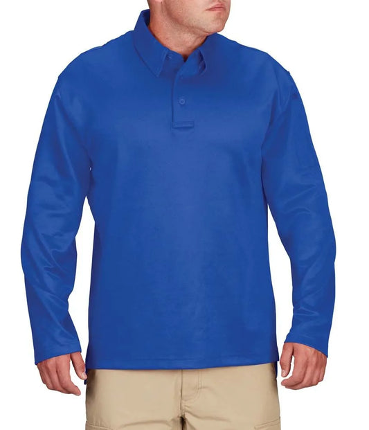 Propper Men's I.C.E. Performance Long Sleeve Polo - Cobalt Blue