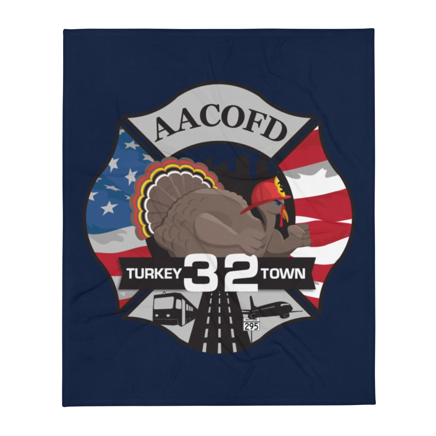 Turkeytown Patch Throw Blanket